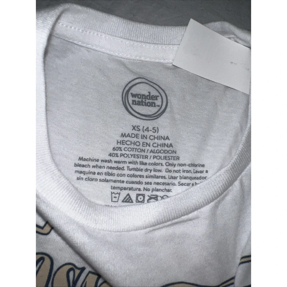Wonder Nation Girls XS White Graphic Cosmic Journey Trust Your Future Tshirt
